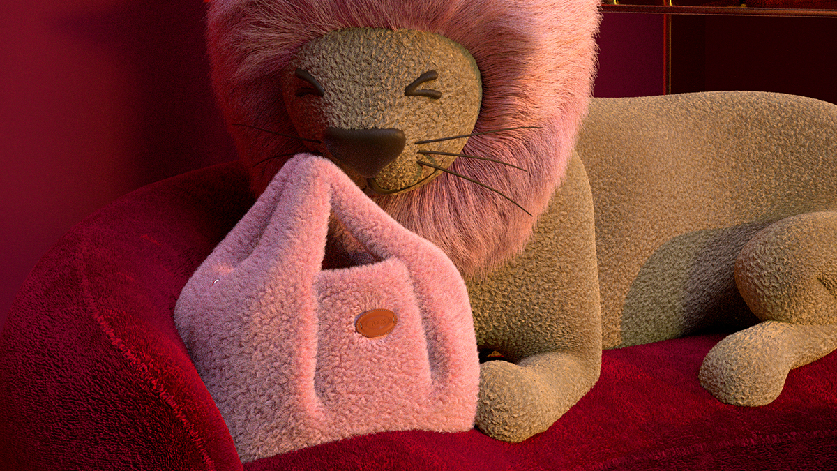 Fur grooming detail for a Tod’s CGI lion