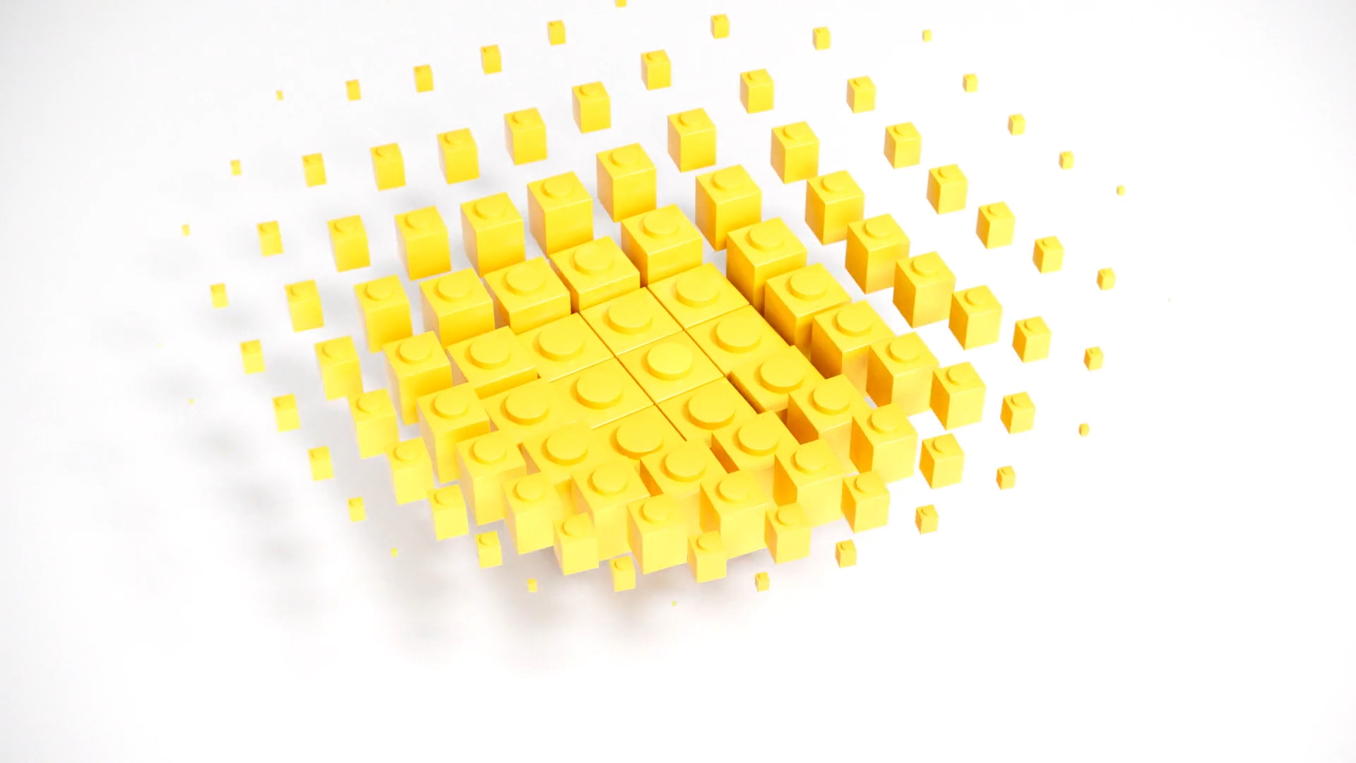Yellow bricks assembling into the opening animated scene for Iren